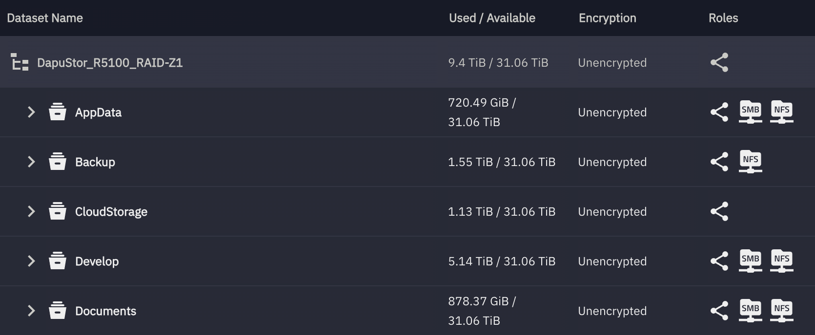 图 1. 我个人 NAS 的数据集。