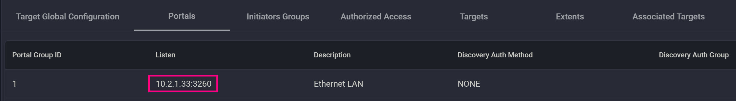 图 6. Portal 就是个 IP 地址和端口号的组合。如果有多个网卡，一定要仔细设置 Portal 的细节，防止在不合适的网络 Interface 上做共享。